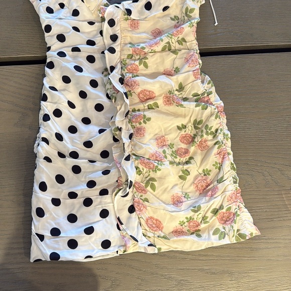 For Love and Lemons- Floral and Polka Dot Ruffle Dress Small - Picture 6 of 9
